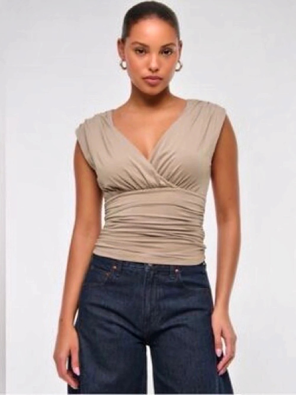 Abercrombie & Fitch Modal-Blend Collection V-Neck Wrap Top V-Neck Wrap Top